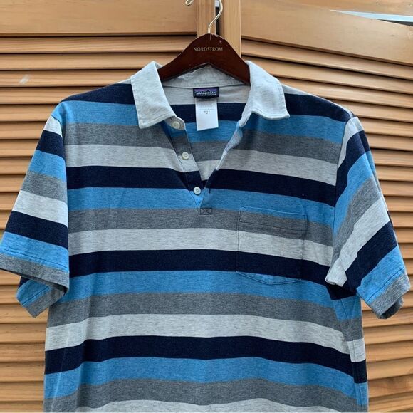 Patagonia Striped Polo size Medium - Picture 4 of 6